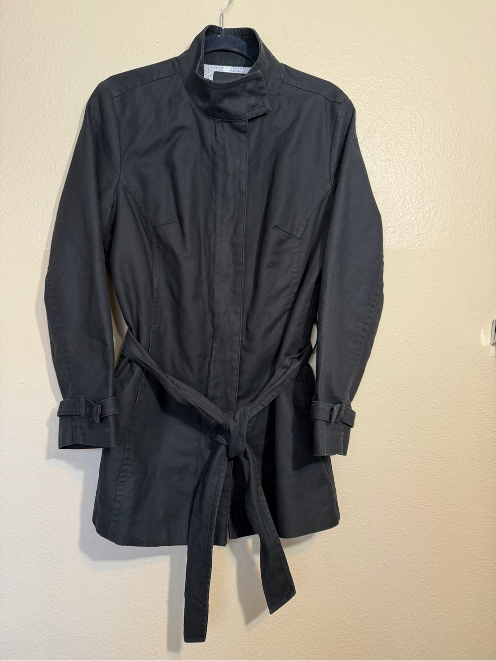 Women’s large Black Lined Jacket -trench coat